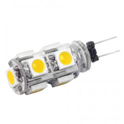 9 HighPower SMD LED 360° G4 WW, Светодиодная лампа 1.8Вт, теплый белый свет, цоколь G4